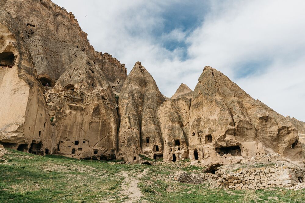 Rock-cut cave dwellings in Cappadocia