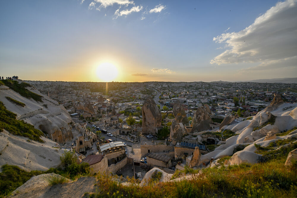 Sunset view over Göreme village